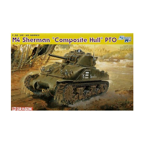 Dragon 1/35 M4 Sherman "Composite Hull" PTO Plastic Model Kit [6740]