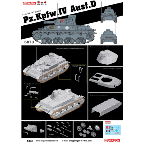 Dragon 1/35 Pz.Kpfw.IV Ausf.D (Smart Kit) [6873]