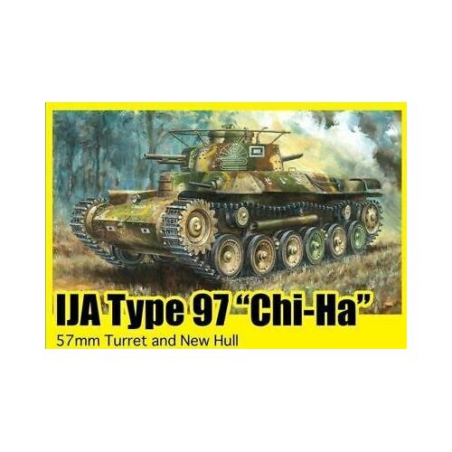 Dragon 1/35 IJA Type 97 "Chi-Ha" w/57mm Gun and New Hull Plastic Model Kit [6875]