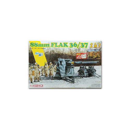 Dragon 1/35 88mm Flak 36/37 (2 in 1) Plastic Model Kit [6923]