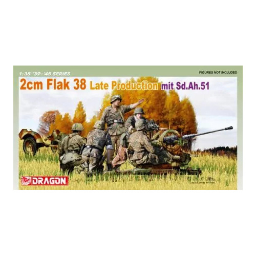 Dragon 1/35 2cm FlaK 38 Early/Late Production Plastic Model Kit [6942]