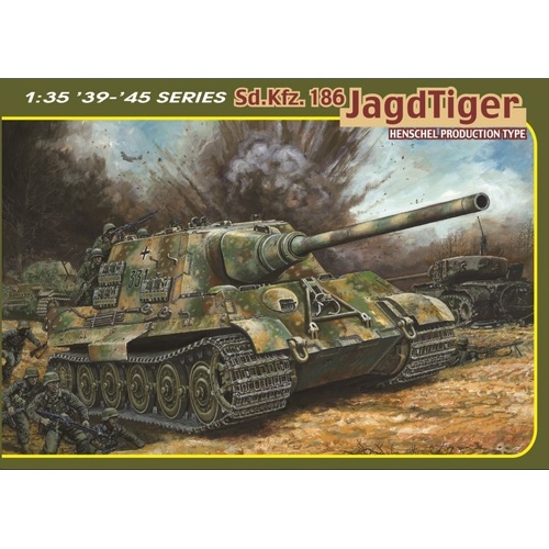 Dragon 1/35 Sd.Kfz.186 Jagdtiger Henschel Production Type Plastic Model Kit