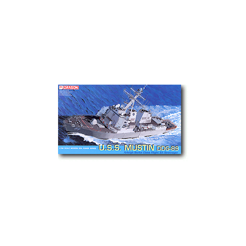 Dragon 1/700 U.S.S. Mustin DDG-89, Arleigh Burke Class Flight IIA Destroyer Plastic Model Kit [7044]