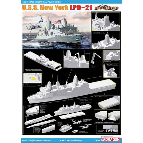 Dragon 1/700 U.S.S. New York LPD-21 Plastic Model Kit [7110]