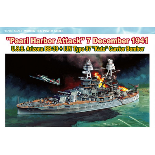 Dragon 1/700 "Pearl Harbour Attack" U.S.S. Arizona BB-39 "Kate" Carrier Bomber [7127]