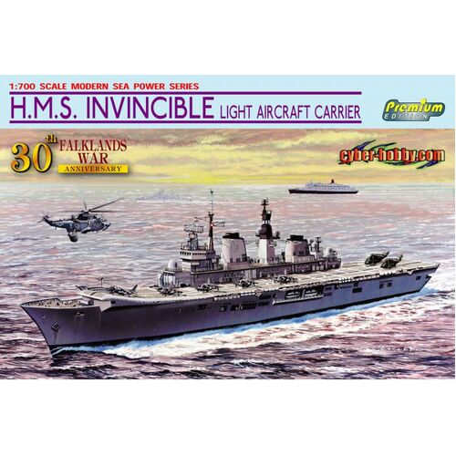 Dragon 1/700 H.M.S. Invincible Light Aircraft Carrier (Falklands War 30th Anniversary) Model Kit