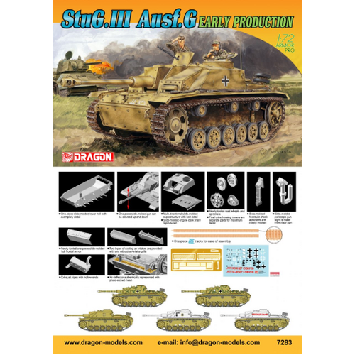 Dragon 1/72 Stug.III Ausf.G Early Production Plastic Model Kit