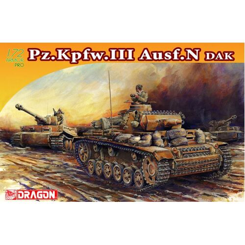 Dragon 1/72 Pz.Kpfw.III Ausf.N DAK Plastic Model Kit [7386]