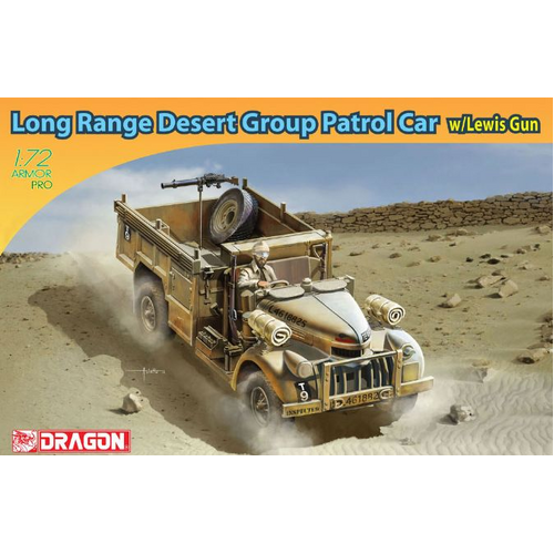 Dragon 1/72 Long Range Desert Group (LRDG) Patrol Car w/Lewis Gun [7439]