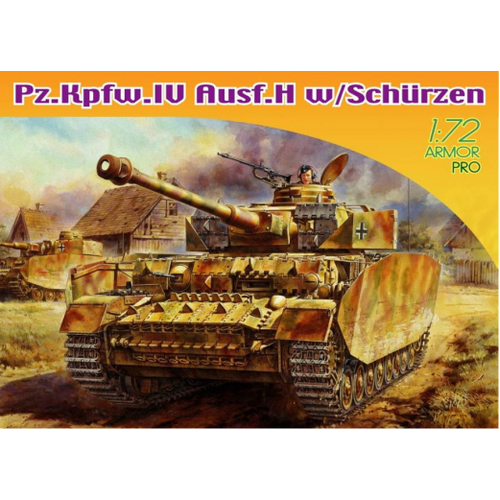 Dragon 1/72 Pz.Kpfw.IV Ausf.H w/Schurzen Plastic Model Kit [7497]