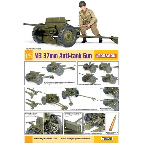 Dragon 1/6 M3 37MM ANTI-TANK GUN [75029]