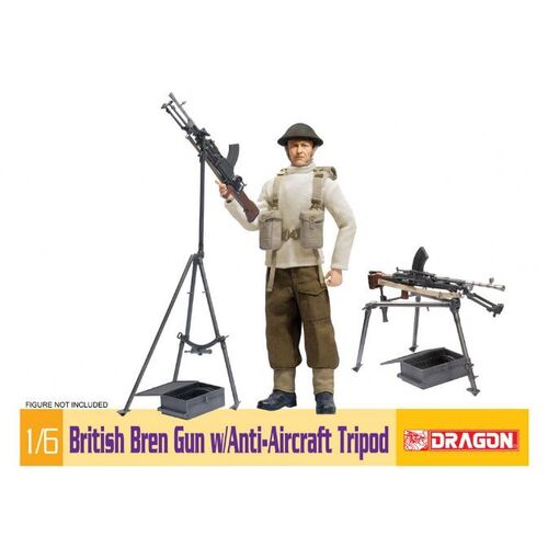 Dragon 1/6 BRITISH BREN GUN w/ANTI-AIRCRAFT TRIPOD [75030]