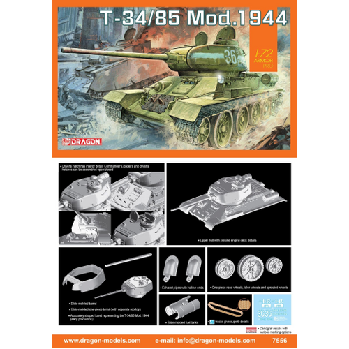 Dragon 1/72 T-34/85 Mod.1944 [7556]