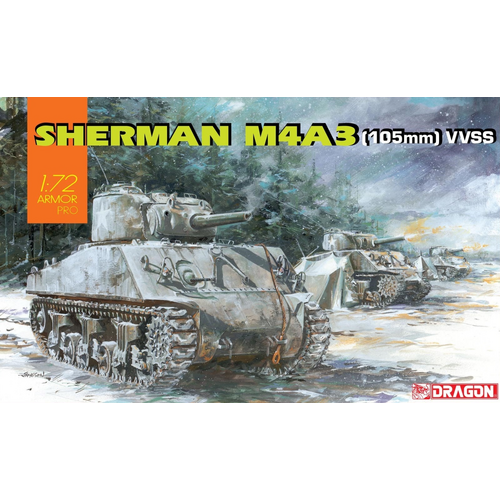 Dragon 1/72 M4A3(105mm) VVSS Plastic Model Kit [7569]