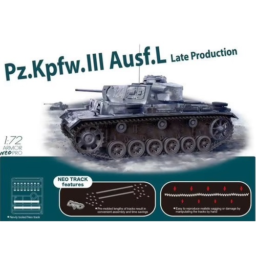 Dragon 1/72 Pz.Kpfw.III Ausf.L Late production Plastic Model Kit [7645]