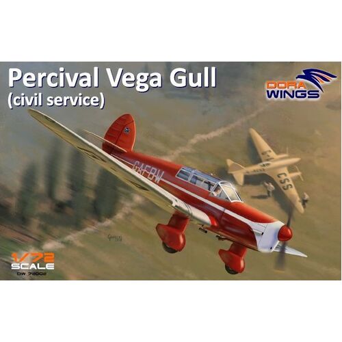 Dora Wings 1/72 Percival Vega Gull (civil registration) Plastic Model Kit [72002]