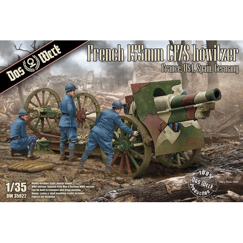 Das Werk 1/35 French 155mm C17S howitzer Plastic Model Kit [DW35022]