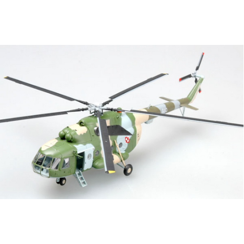 Easy Model 1/72 Helicopter - Mi-8 Hip-C Polish Air Force Mi-8T White 610 Assembled Model [37042]