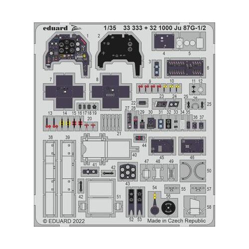 Eduard 1/35 Ju 87G-1/2 Photo etched set [321000]