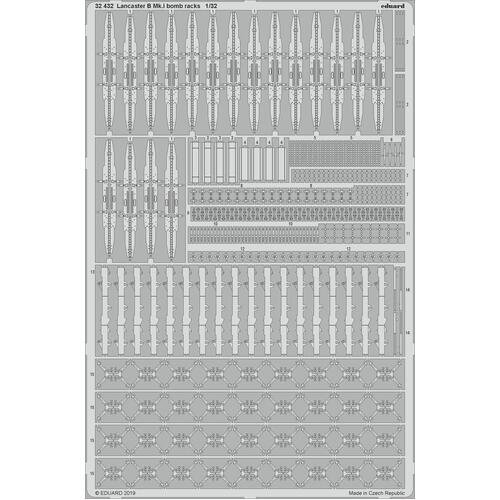 Eduard 1/32 Lancaster B Mk.I bomb racks Photo Etched Set (Hong Kong Models)