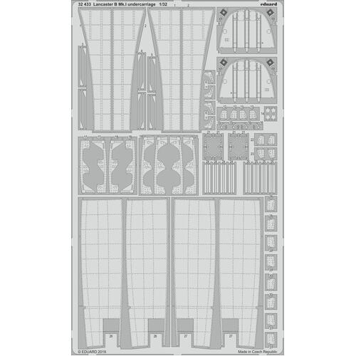 Eduard 1/32 Lancaster B Mk.I undercarriage Photo Etched Set (Hong Kong Models)