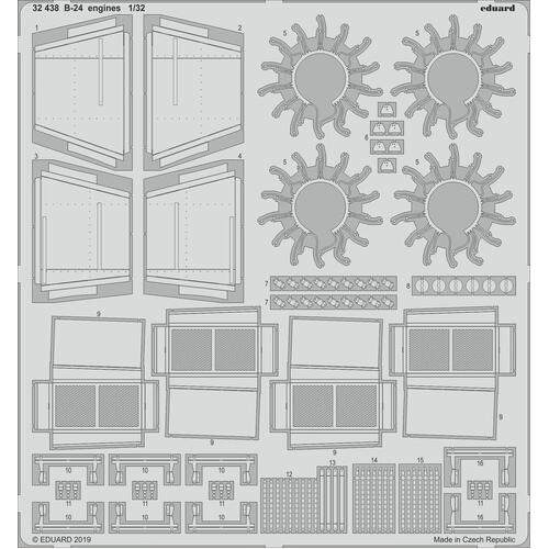 Eduard 1/32 B-24 engines Photo Etched Set (Hobby Boss)