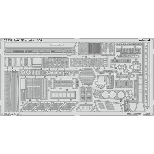 Eduard 1/32 F/A-18E exterior Photo-etch set (Revell)