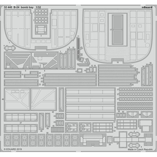 Eduard 1/32 B-24 bomb bay Photo-etch set (Hobby Boss)