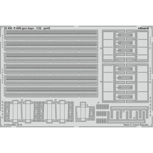 Eduard 1/32 P-40N gun bays Photo etched parts