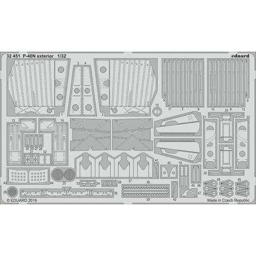 Eduard 1/32 P-40N exterior Photo etched parts