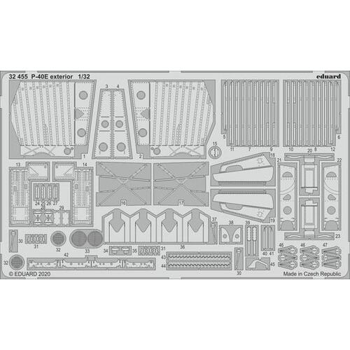 Eduard 1/32 P-40E exterior Photo etched parts