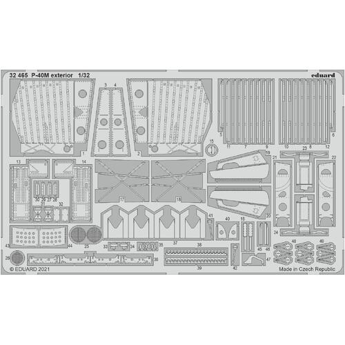 Eduard 1/32 P-40M exterior Photo etched parts