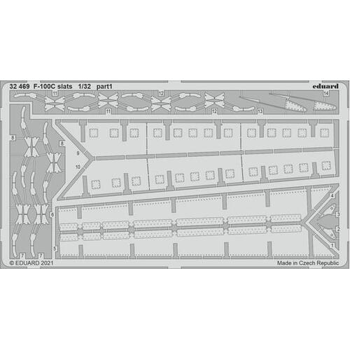 Eduard 1/32 F-100C slats Photo etched set