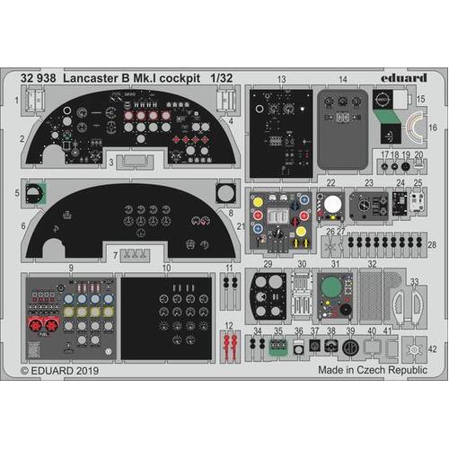 Eduard 1/32 Lancaster B Mk. I cockpit Photo Etch Set [32938]