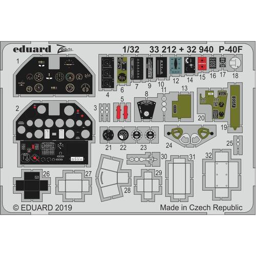 Eduard 1/32 P-40F Photo-etch set (Trumpeter)