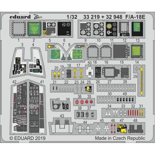 Eduard 1/32 F/A-18E interior Photo-etch set (Revell)