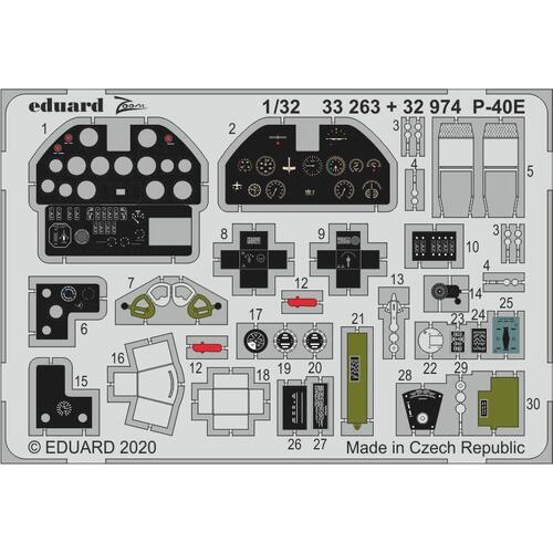 Eduard 1/32 P-40E interior Photo etched parts