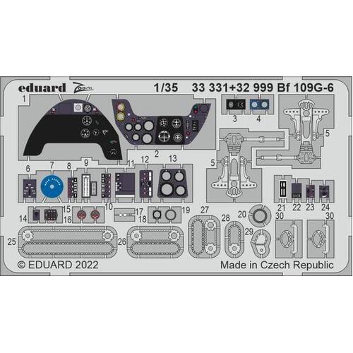 Eduard 1/35 Bf 109G-6 Detail Set [32999]