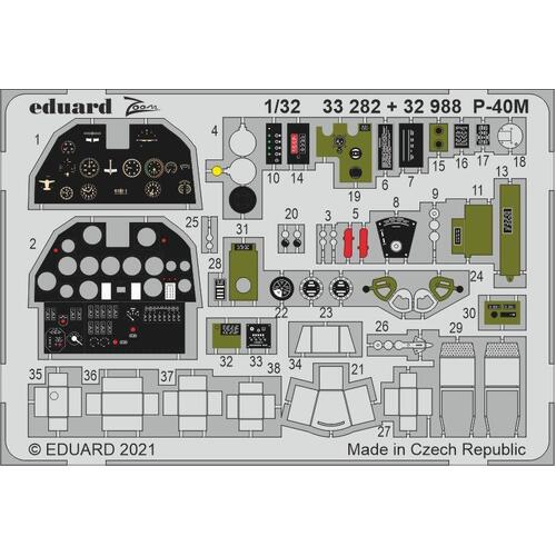 Eduard 1/32 P-40M Photo etched parts