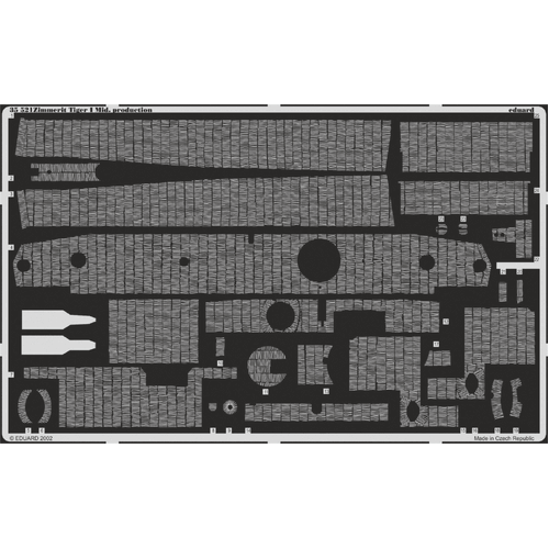 Eduard 1/35 Zimmerit Tiger I Mid. Production Photo Etched Set (Academy) [35521]