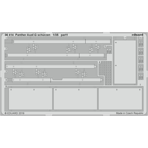 Eduard 1/35 Panther Ausf.G schürzen Photo Etched Set (Academy)
