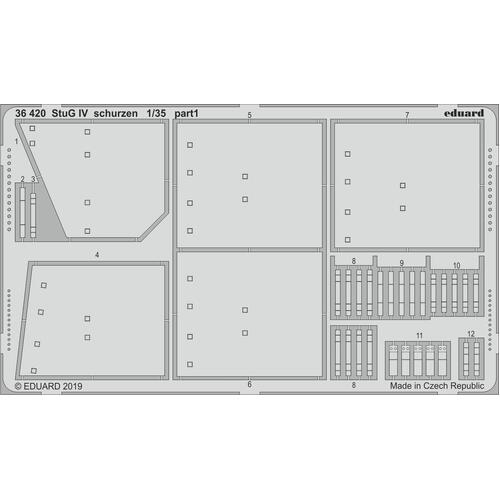 Eduard 1/35 StuG IV schurzen Photo-etch set (Academy)