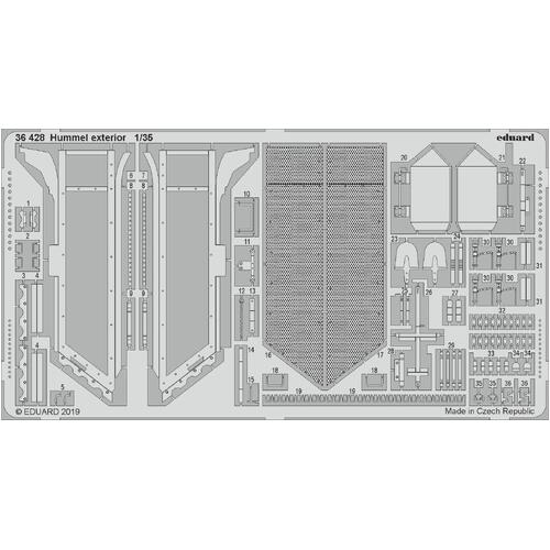 Eduard 1/35 Hummel exterior Photo etched parts