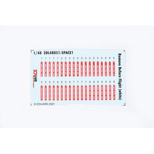 Eduard 1/48 Remove Before Flight (white) Space Decals [3DL48051]