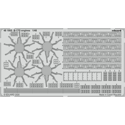 Eduard 1/48 B-17G engines Photo etched set (Hong Kong Models)