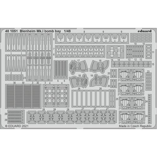 Eduard 1/48 Blenheim Mk.I bomb bay Photo etched parts