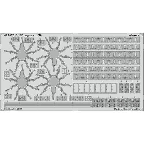 Eduard 1/48 B-17F engines Photo etched parts