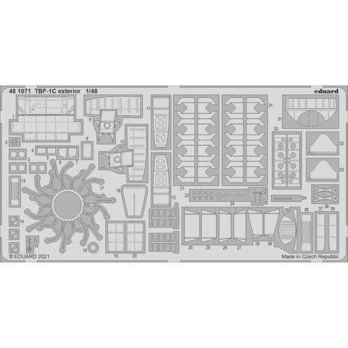 Eduard 1/48 TBF-1C (Academy) Exterior Photo Etch Set [481071]