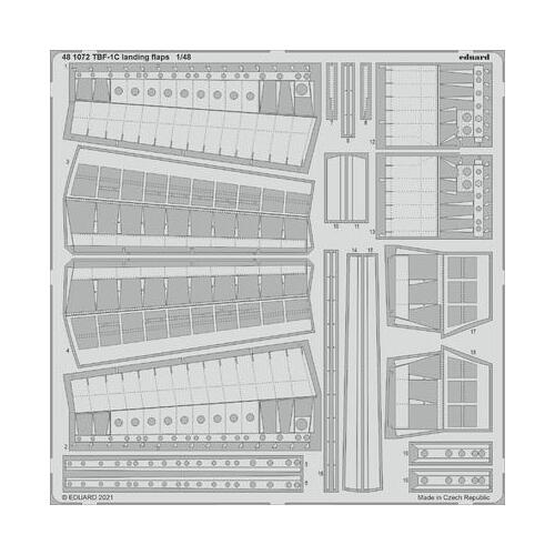 Eduard 1/48 TBF-1C (Academy) Landing Flaps Photo Etch Set [481072]