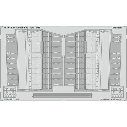 Eduard 1/48 P-40N (Academy) Landing Flaps Photo Etch Set [481073]